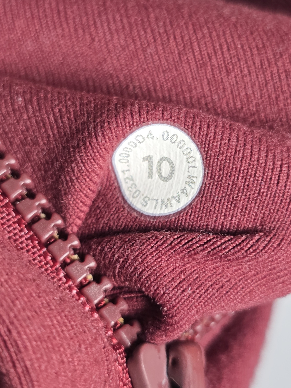 Lululemon Define Running Jacket Burgundy Gym Workout Activewear, Sz 10 - Picture 7 of 7